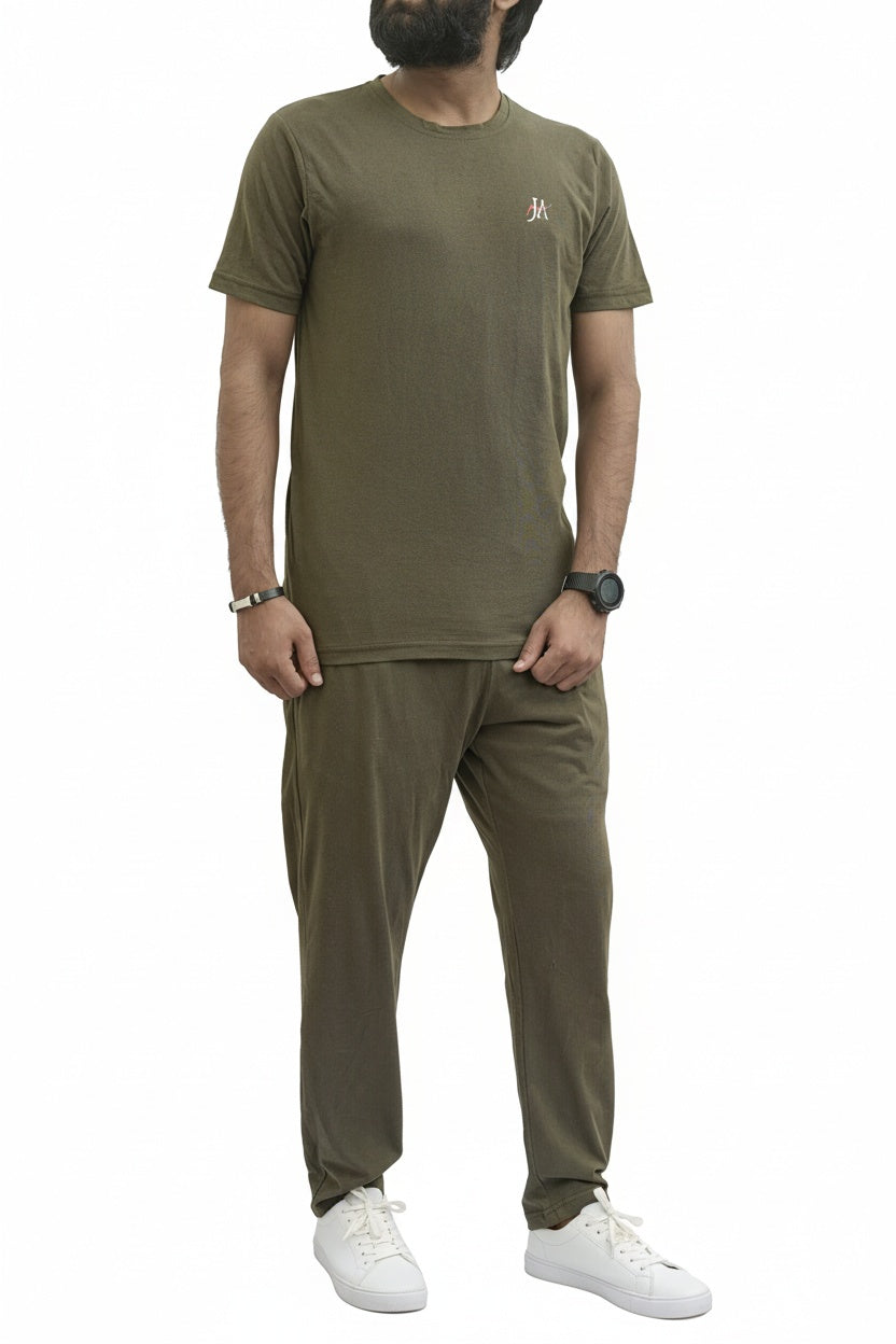 Elite Comfort-100% Cotton Olive Drab Tracksuit