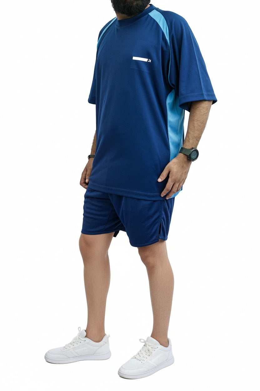 Dry Fit Shirt and Short Tracksuit With Side Panels